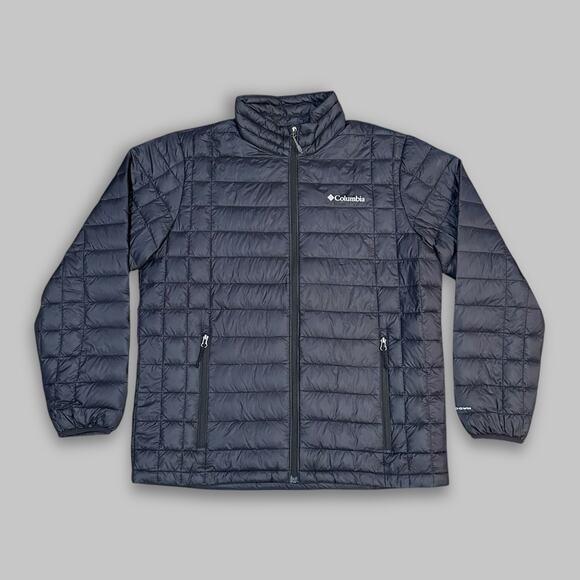 Columbia Men’s TurboDown Omni-Heat Black Puffer Jacket - Size Large - Picture 1 of 6